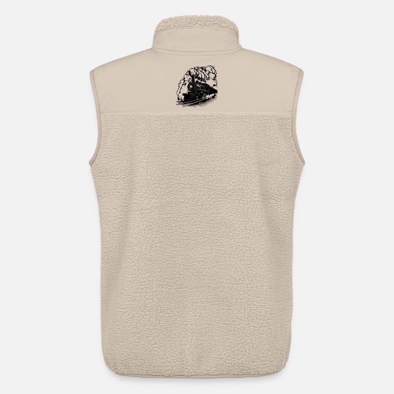 Eisenbahn Grafik - Unisex Sherpaweste von Stanley/Stella - Beige