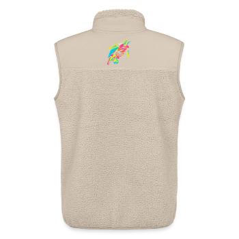 Soccer Player Retrowave - Unisex Sherpa Gilet by Stanley/Stella - beige - Back - AI Model Male 178 light (178cm)