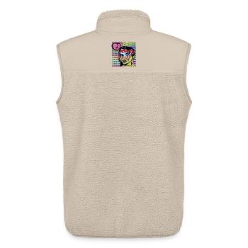 Soyez vous-même - Veste sans manches sherpa unisexe Stanley/Stella - beige - Dos - AI Model Male 178 light (178cm)