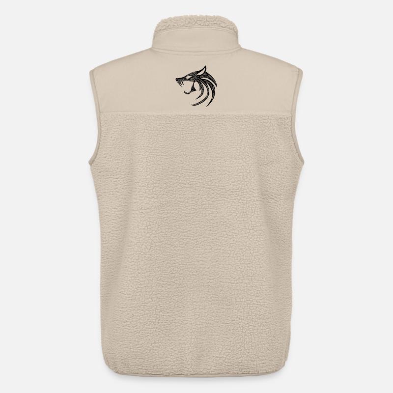Schwarzer dämonischer Wolf - Unisex Sherpaweste von Stanley/Stella - Beige