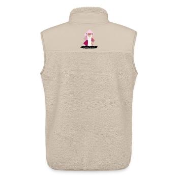 JvG Gans "Gons ehrlich? I mog di." - Unisex Sherpaweste von Stanley/Stella - Beige - Hinten - AI Model Male 178 light (178cm)