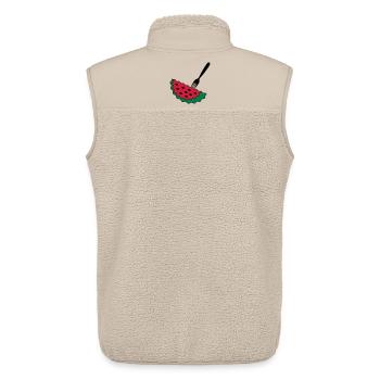 Melone mit Gabel - Unisex Sherpaweste von Stanley/Stella - Beige - Hinten - AI Model Male 178 light (178cm)