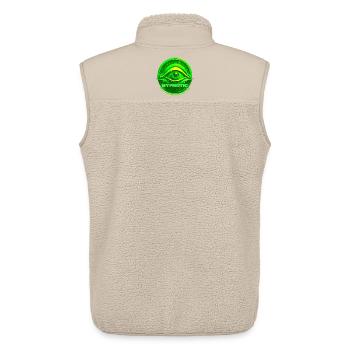 Hypnotic Eye 3D Acid House Techno Rave Glitch - Unisex Sherpa Gilet by Stanley/Stella - beige - Back - AI Model Male 178 light (178cm)