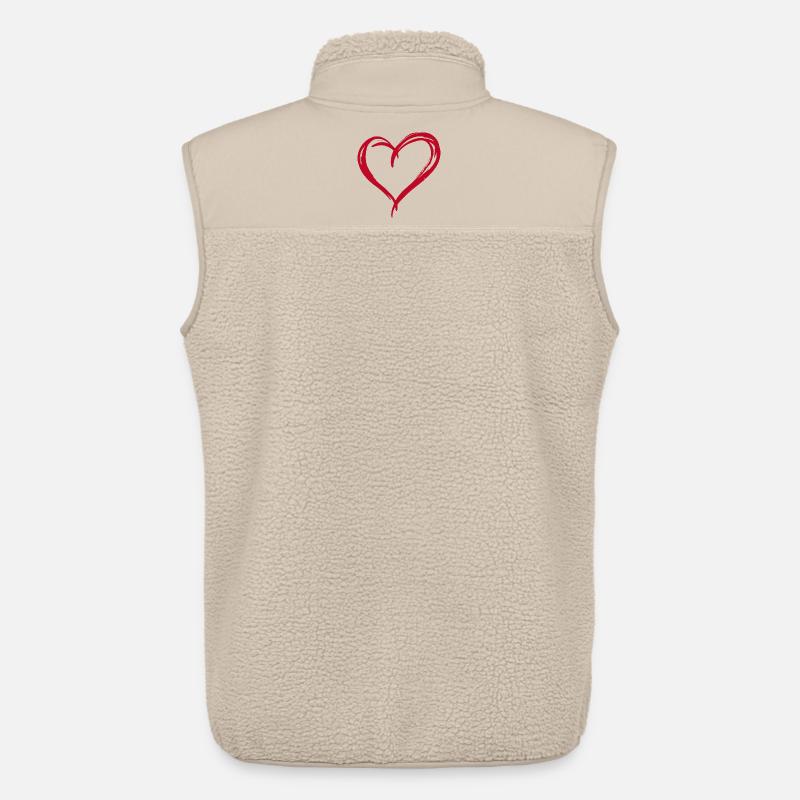 Herz - Unisex Sherpaweste von Stanley/Stella - Beige
