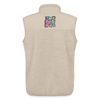 Optische Täuschung - Unisex Sherpaweste von Stanley/Stella - Beige - Hinten - AI Model Male 178 light (178cm)
