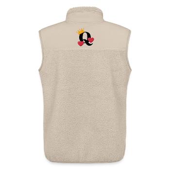 Queen of Hearts - Unisex Sherpa Gilet by Stanley/Stella - beige - Back - AI Model Male 178 light (178cm)