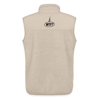 WTF Sprechblase (Fragezeichen / Black) - Unisex Sherpaweste von Stanley/Stella - Beige - Hinten - AI Model Male 178 light (178cm)