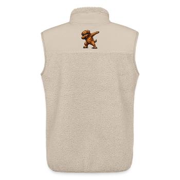 Dabbing Chesapeake Bay Retriever - Unisex Sherpa Gilet by Stanley/Stella - beige - Back - AI Model Male 178 light (178cm)