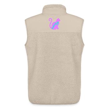 Cat Mouse - Unisex Sherpa Gilet by Stanley/Stella - beige - Back - AI Model Male 178 light (178cm)