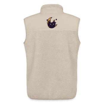 Mondkatze im Traumlicht - Unisex Sherpaweste von Stanley/Stella - Beige - Hinten - AI Model Male 178 light (178cm)
