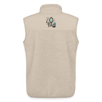 Das Auge, der Spiegel und die Geister - Unisex Sherpaweste von Stanley/Stella - Beige - Hinten - AI Model Male 178 light (178cm)