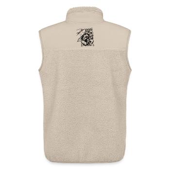 Krankenschwestersucht – Beutel-Stethoskop-Versorgung - Unisex Sherpaweste von Stanley/Stella - Beige - Hinten - AI Model Male 178 light (178cm)