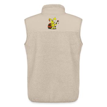 Lapin de Pâques - Veste sans manches sherpa unisexe Stanley/Stella - beige - Dos - AI Model Male 178 light (178cm)