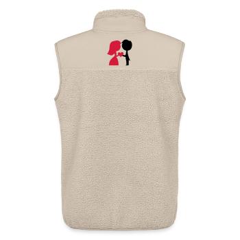 Heiraten - Unisex Sherpaweste von Stanley/Stella - Beige - Hinten - AI Model Male 178 light (178cm)