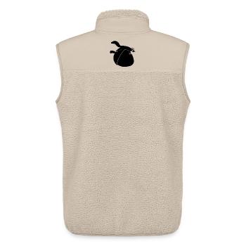 Das Eichhörnchen gegen die Eichel (schwarz) - Unisex Sherpaweste von Stanley/Stella - Beige - Hinten - AI Model Male 178 light (178cm)