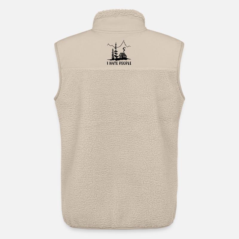 Solitär (schwarz) - Unisex Sherpaweste von Stanley/Stella - Beige