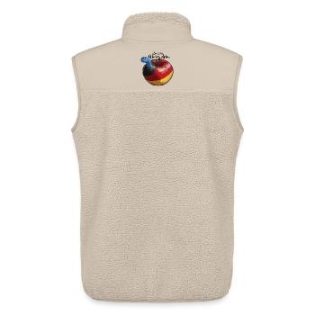 In Deutschland ist der blaue Wurm im Apfel Fck afd - Unisex Sherpaweste von Stanley/Stella - Beige - Hinten - AI Model Male 178 light (178cm)