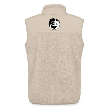 Chats Yin-Yang - Veste sans manches sherpa unisexe Stanley/Stella - beige - Dos - AI Model Male 178 light (178cm)