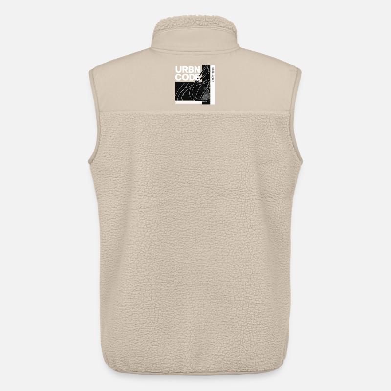 Conception de lignes de code urbain - Veste sans manches sherpa unisexe Stanley/Stella - beige