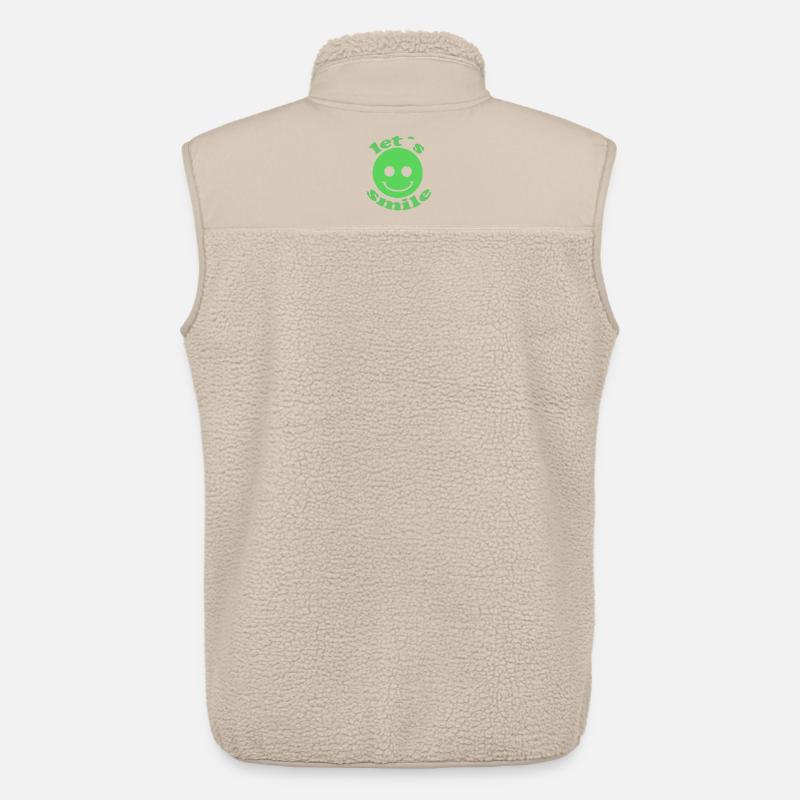 Let´s Smile - Unisex Sherpaweste von Stanley/Stella - Beige