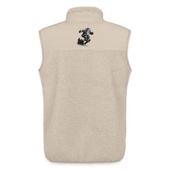 Weihnachts Skate Santa Sprung - Unisex Sherpaweste von Stanley/Stella - Beige - Hinten - AI Model Male 178 light (178cm)