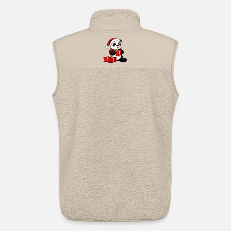 Panda Weihnachtsmann - Unisex Sherpaweste von Stanley/Stella - Beige
