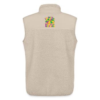 King Cake Mardi Gras - Unisex Sherpa Gilet by Stanley/Stella - beige - Back - AI Model Male 178 light (178cm)