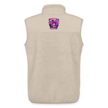Ramen Cat Gaming Neon Kawaii Japan - Unisex Sherpa Gilet by Stanley/Stella - beige - Back - AI Model Male 178 light (178cm)