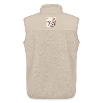 Kolibri mit Blüten - Unisex Sherpaweste von Stanley/Stella - Beige - Hinten - AI Model Male 178 light (178cm)