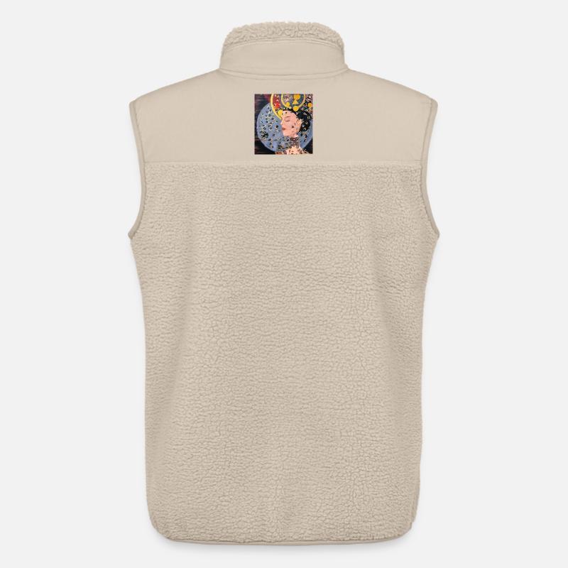Die goldene Träumerin - Modernes Porträt - Unisex Sherpaweste von Stanley/Stella - Beige