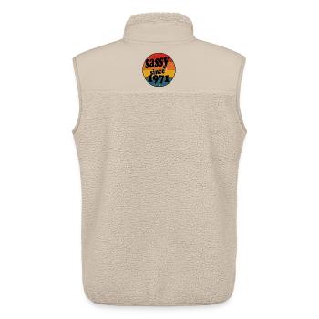 Sassy Since 1971 Retro Circle - Unisex Sherpa Gilet by Stanley/Stella - beige - Back - AI Model Male 178 light (178cm)
