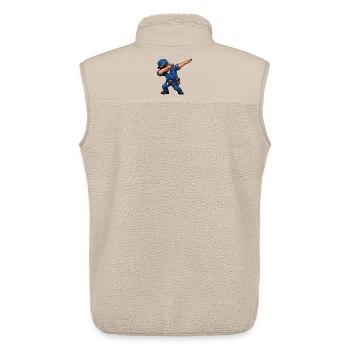 Dabbing Hausmeister - Unisex Sherpaweste von Stanley/Stella - Beige - Hinten - AI Model Male 178 light (178cm)