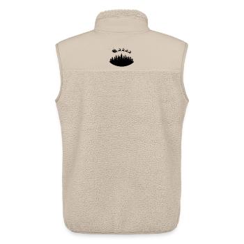 Weihnachtsmann Schlitten Rentiere - Unisex Sherpaweste von Stanley/Stella - Beige - Hinten - AI Model Male 178 light (178cm)