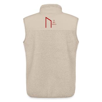 Uruz Rune Complete Red – Viking Futhark Norse - Veste sans manches sherpa unisexe Stanley/Stella - beige - Dos - AI Model Male 178 light (178cm)