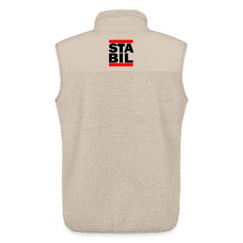 STABIL - BARS - Unisex Sherpaweste von Stanley/Stella - Beige - Hinten - AI Model Male 178 light (178cm)