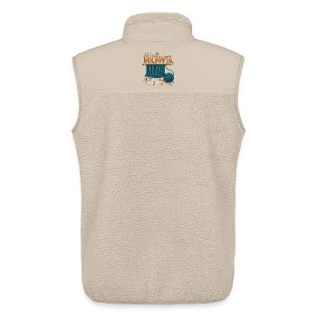 Ich zähle Reihen, nicht Minuten - Unisex Sherpaweste von Stanley/Stella - Beige - Hinten - AI Model Male 178 light (178cm)