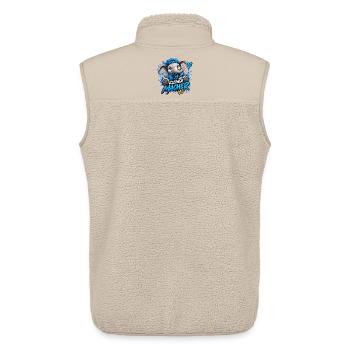 Kleiner Macher Elefant - Unisex Sherpaweste von Stanley/Stella - Beige - Hinten - AI Model Male 178 light (178cm)