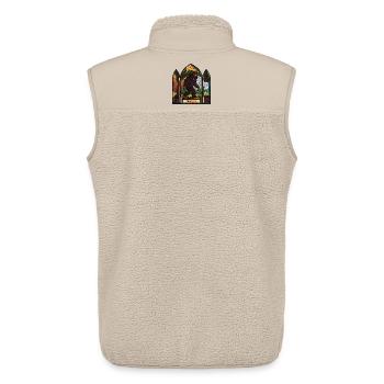 Sasquatch Buntglasfenster - Unisex Sherpaweste von Stanley/Stella - Beige - Hinten - AI Model Male 178 light (178cm)