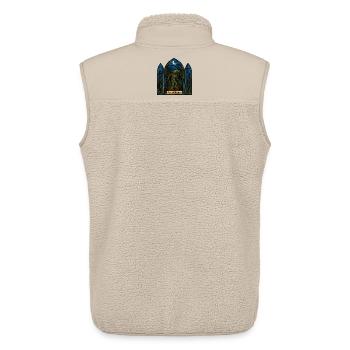 Mondbeschienener Froschmann im Buntglas - Unisex Sherpaweste von Stanley/Stella - Beige - Hinten - AI Model Male 178 light (178cm)
