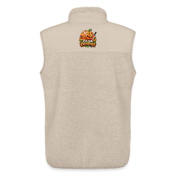 Verwundeter Kürbis: Er wird heilen - Unisex Sherpaweste von Stanley/Stella - Beige - Hinten - AI Model Male 178 light (178cm)