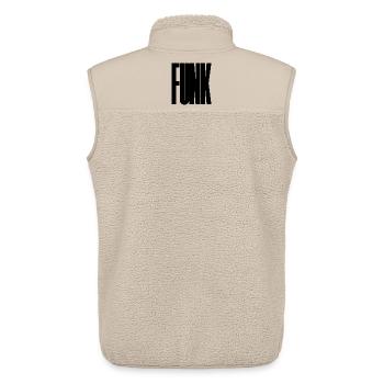 Bold Funk Music Logo - Unisex Sherpaweste von Stanley/Stella - Beige - Hinten - AI Model Male 178 light (178cm)