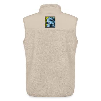 Schneeleopard nah (Bunt) - Unisex Sherpaweste von Stanley/Stella - Beige - Hinten - AI Model Male 178 light (178cm)