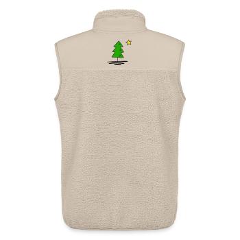 Tannenbaum - Unisex Sherpaweste von Stanley/Stella - Beige - Hinten - AI Model Male 178 light (178cm)