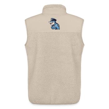 Police Shark - Unisex Sherpa Gilet by Stanley/Stella - beige - Back - AI Model Male 178 light (178cm)