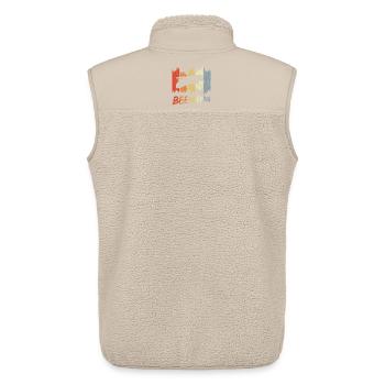 Vintage Imkerei - Unisex Sherpaweste von Stanley/Stella - Beige - Hinten - AI Model Male 178 light (178cm)