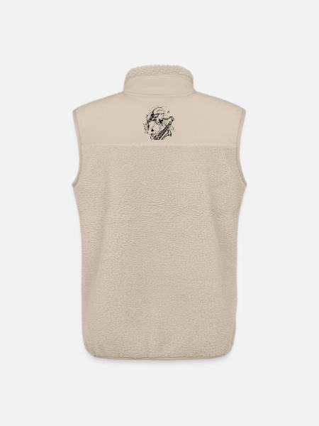 Saxophonist Drawing - Unisex Sherpa Gilet by Stanley/Stella - beige