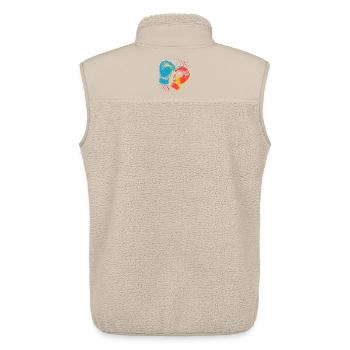 Boxing Gloves Graphic - Unisex Sherpa Gilet by Stanley/Stella - beige - Back - AI Model Male 178 light (178cm)