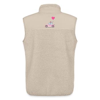 Police Heart Pink - Unisex Sherpa Gilet by Stanley/Stella - beige - Back - AI Model Male 178 light (178cm)
