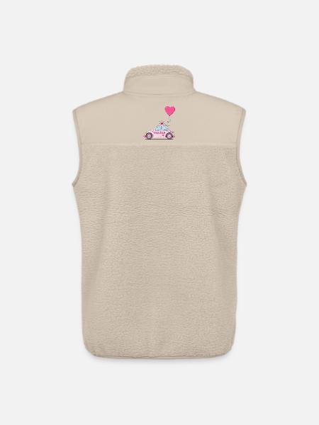 Police Heart Pink - Unisex Sherpa Gilet by Stanley/Stella - beige