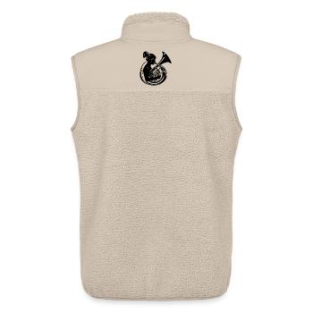 Tuba Girl Drawing - Unisex Sherpa Gilet by Stanley/Stella - beige - Back - AI Model Male 178 light (178cm)